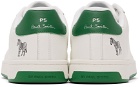 PS by Paul Smith White & Green Albany Sneakers
