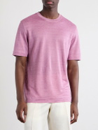 Zegna - Knitted Linen T-Shirt - Pink