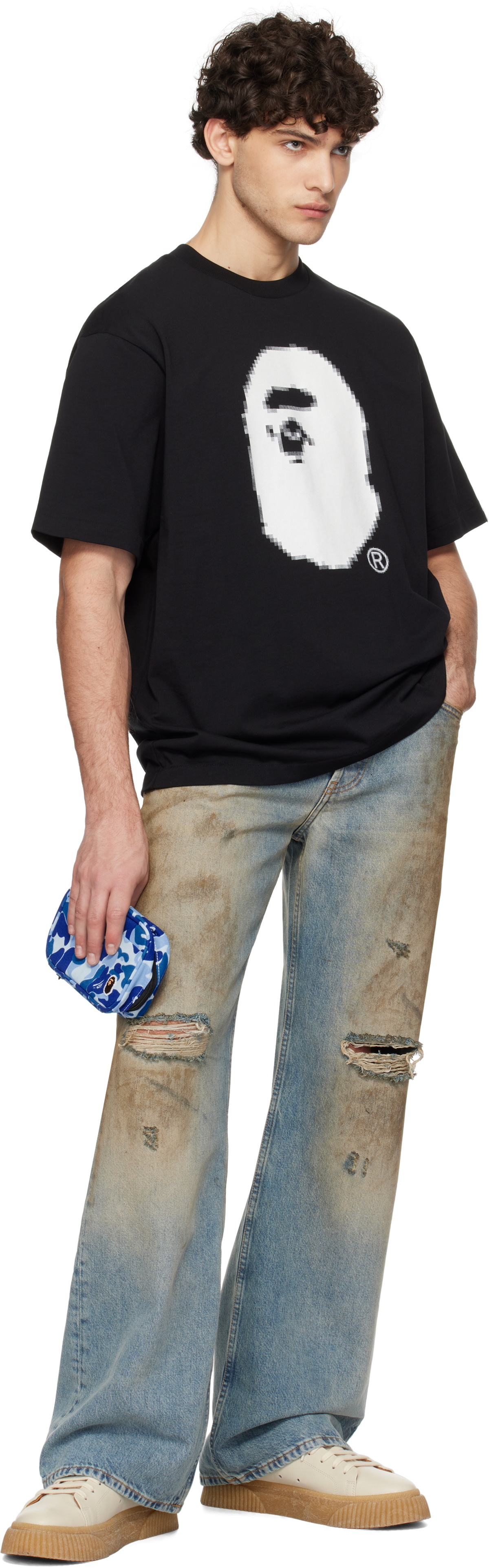 BAPE Blue Camo Gadget Pouch