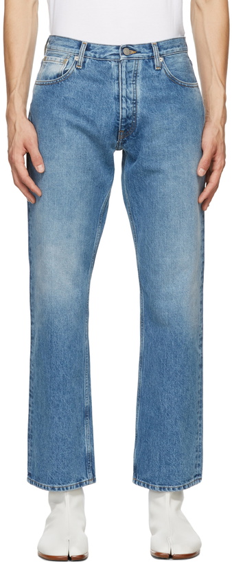 Photo: Maison Margiela Blue Straight-Leg Jeans