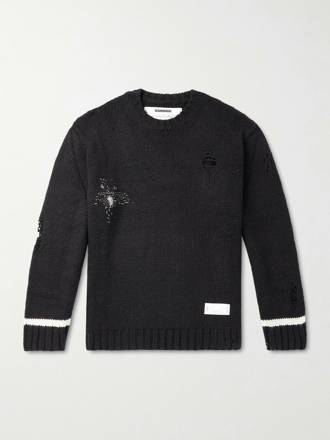 Neighborhood - Savage Embroidered Woven Sweater - Black