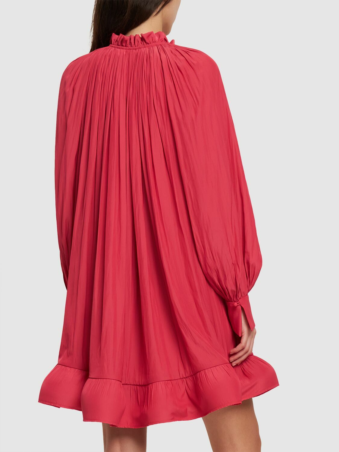 LANVIN - Ruffled Charmeuse Mini Dress Lanvin