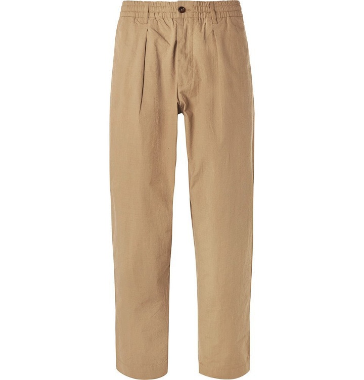 Photo: Universal Works - Pleated Cotton-Ripstop Trousers - Sand