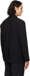 Solid Homme Black Wool Blazer