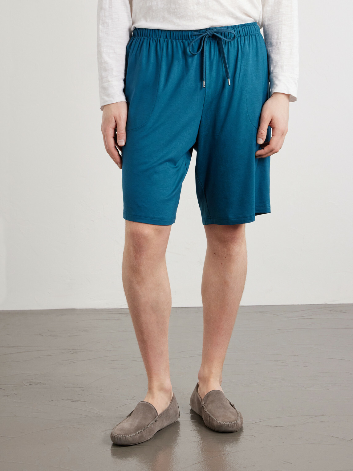 Derek Rose - Basel 24 Stretch-Jersey Drawstring Shorts - Blue