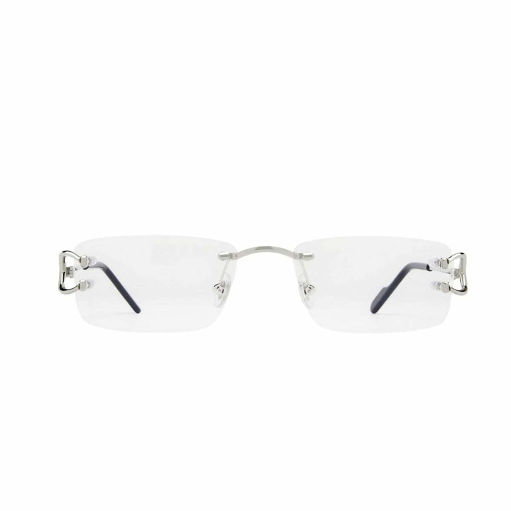 Photo: Cartier Eyewear Cartier Ct0344o C Di Cartier 002 Silver Glasses