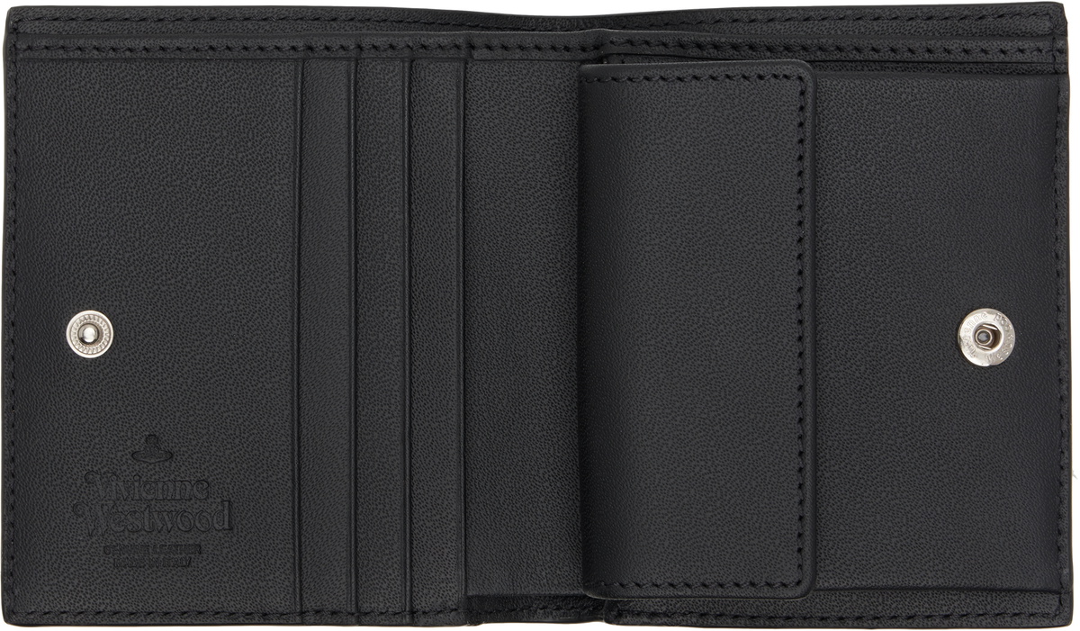 Vivienne Westwood Black Billfold Leather Wallet