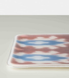 Les-Ottomans Ikat glass tray