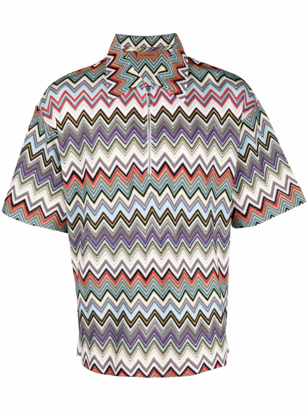 MISSONI - Signature Zigzag Short Sleeve Polo Shirt Missoni