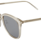 Saint Laurent Sunglasses Men's Saint Laurent SL 489/K Sunglasses in Beige/Silver