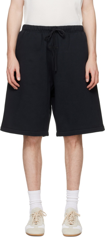 Photo: Fear of God ESSENTIALS Black Active Trace Relaxed Shorts