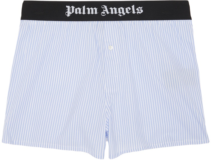 Photo: Palm Angels Blue & White Striped Boxers