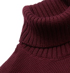 Incotex - Slim-Fit Virgin Wool Rollneck Sweater - Burgundy