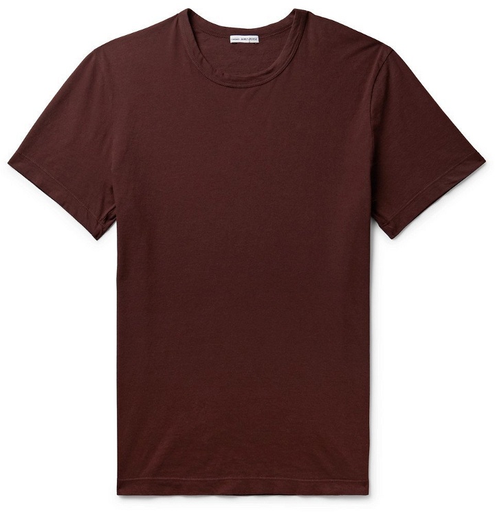 Photo: James Perse - Combed Cotton-Jersey T-Shirt - Burgundy