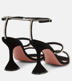 Amina Muaddi - Gilda crystal-embellished suede sandals