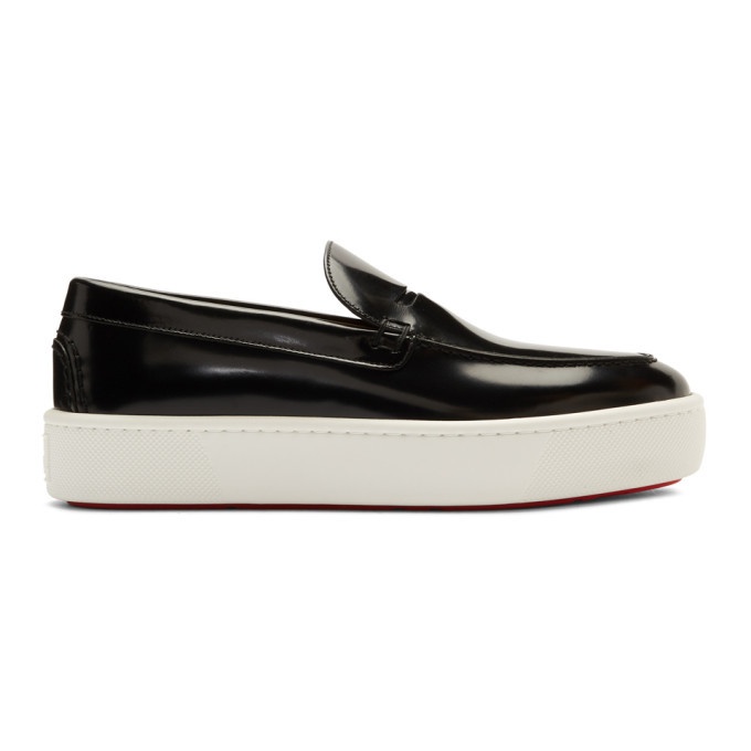 Photo: Christian Louboutin Black and White Paqueboat Loafers