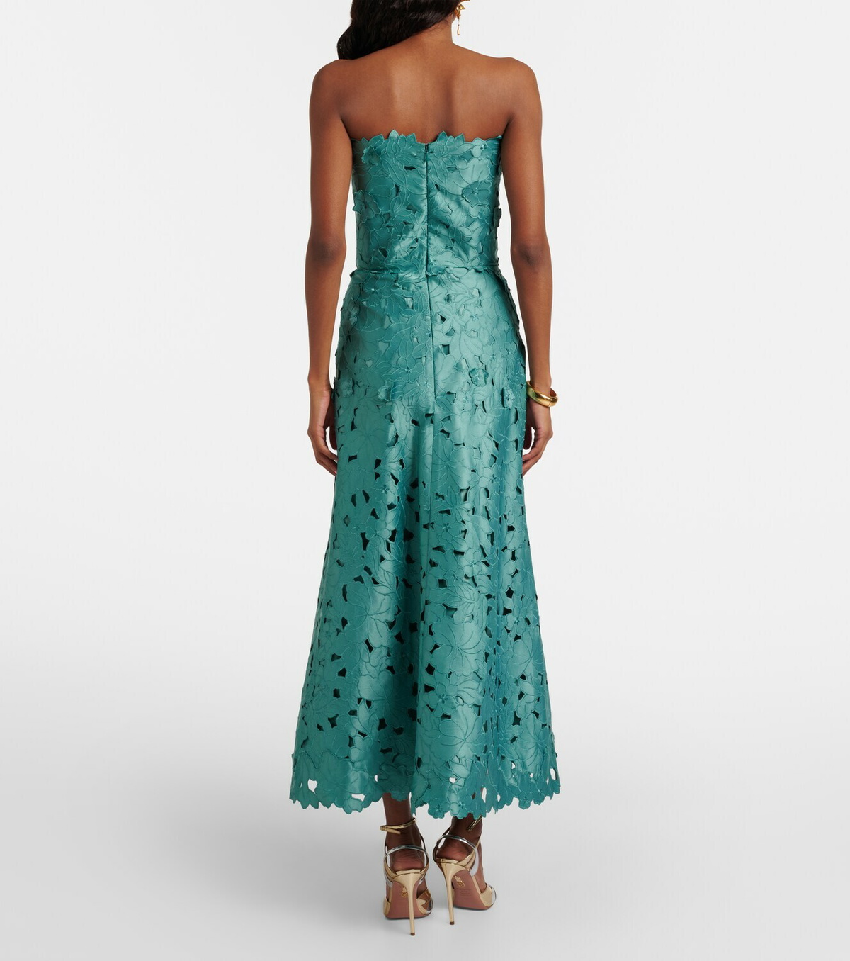 Costarellos Vella guipure lace maxi dress