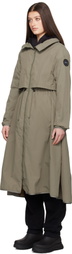 Canada Goose Khaki 'Black Label' Sinclair Long Coat