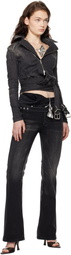 Y/Project Black Wrap Belt Jeans