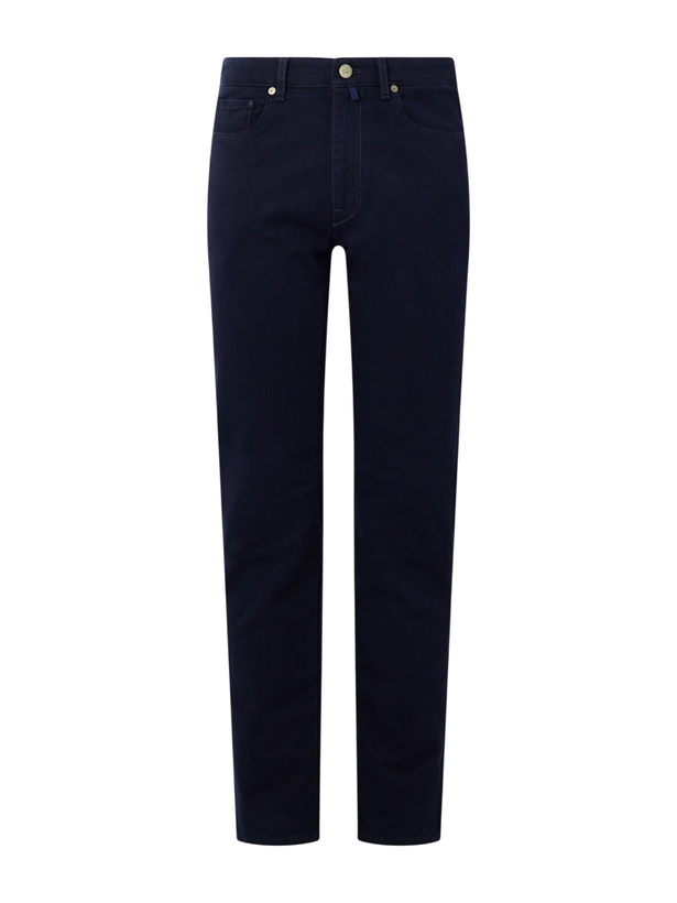 Photo: Slowear - Incotex Blue Division Slim-Fit Straight-Leg Stretch Cotton-Twill Trousers - Blue