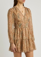 Paige Florentine Printed Silk-blend Mini Dress Multicoloured