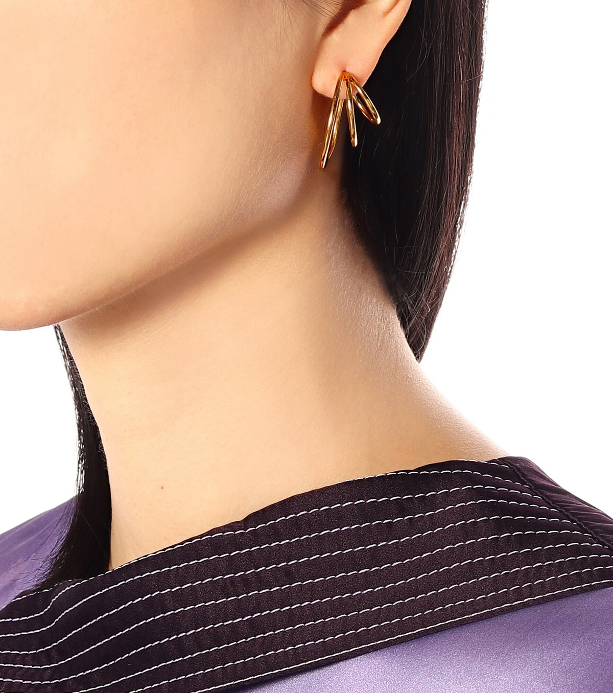 Sophie Buhai - Triple Layered Hoop 18kt gold-plated earrings