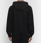 Heron Preston - Reflective-Trimmed Logo-Print Loopback Cotton-Jersey Zip-Up Hoodie - Black