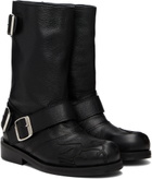 Stefan Cooke Black Pegasus Biker Boots