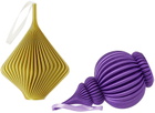 Sheyn SSENSE Exclusive Purple & Yellow Bloz & Zayl Ornament Set