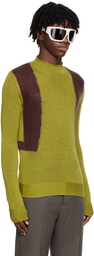 Rick Owens Green & Purple Harness Sweater