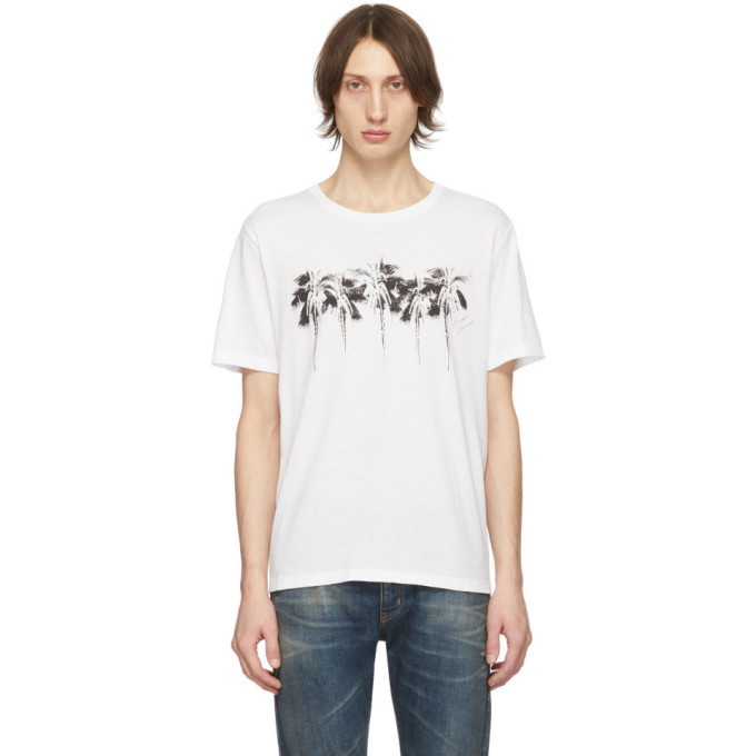 Photo: Saint Laurent White Palm T-Shirt