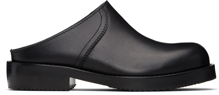 Photo: Dries Van Noten Black Leather Clogs