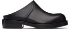 Dries Van Noten Black Leather Clogs
