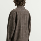MKI Men's Seersucker Check Box Dress Shirt in Brown