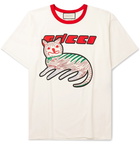 GUCCI - Logo-Print Cotton-Jersey T-Shirt - White