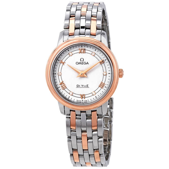 Photo: Omega De Ville Diamond Silver Dial Two-tone Ladies Watch 424.20.27.60.52.003