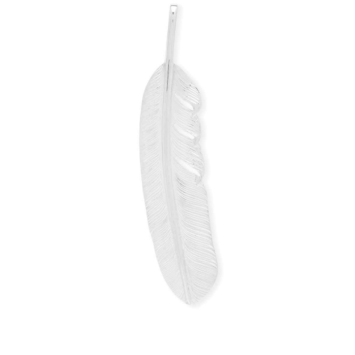 Photo: First Arrows Men's Feather Large Pendant in Silver