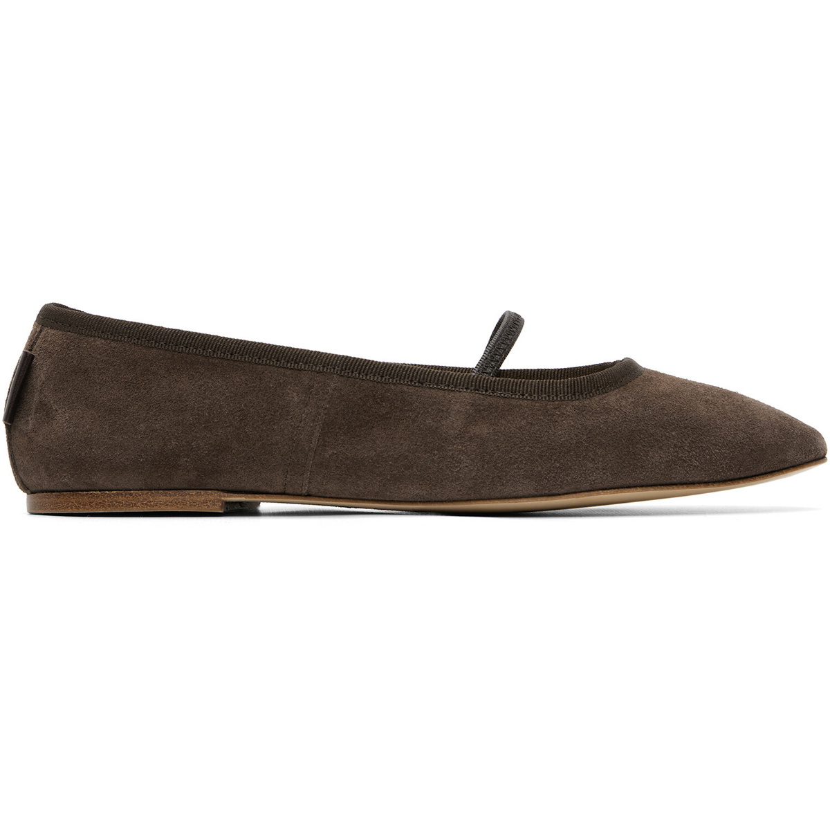 A.P.C. Brown Split Leather Ballerina Flats