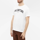 Valentino Men's College Logo T-Shirt in White/Black