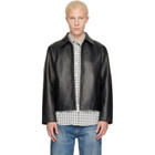 Sunflower Black Short Leather Jacket