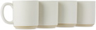 Lineage Ceramics White Big Mug, 4 pcs