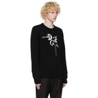 Dolce and Gabbana Black Cashmere and Wool DNA Sweater