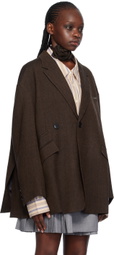 lesugiatelier Brown Crease Blazer