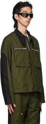 ADYAR SSENSE Exclusive Khaki & Black Cropped Trench Jacket