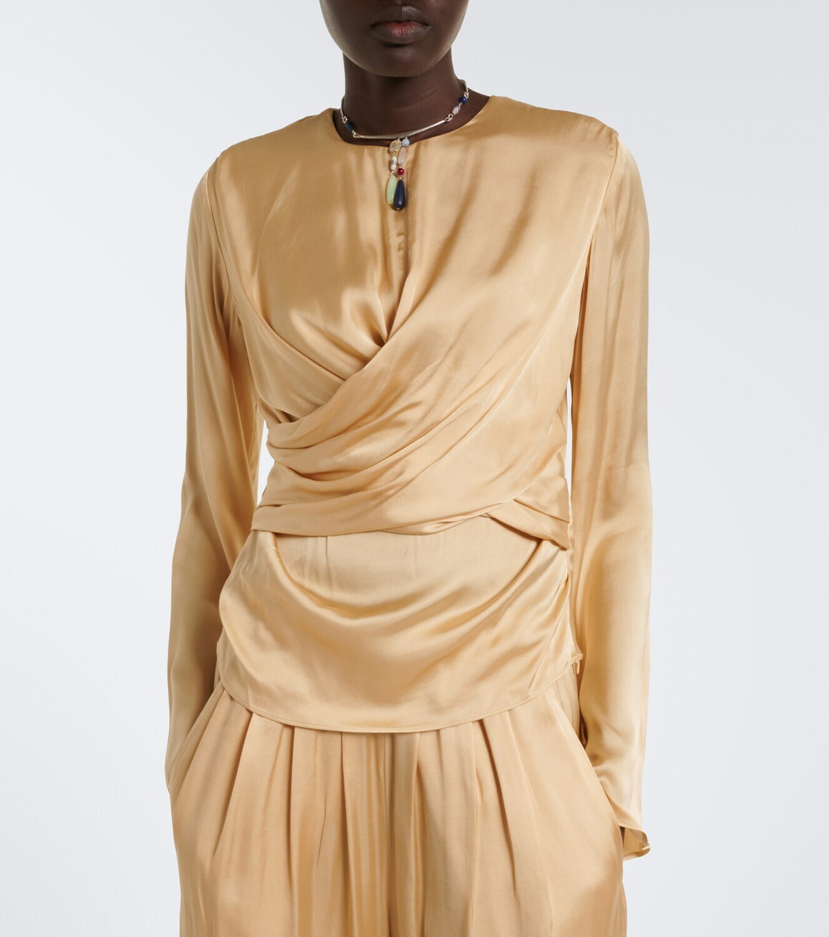 Isabel Marant Neame draped satin top
