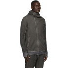 Boris Bidjan Saberi Grey Zip-Up Hoodie