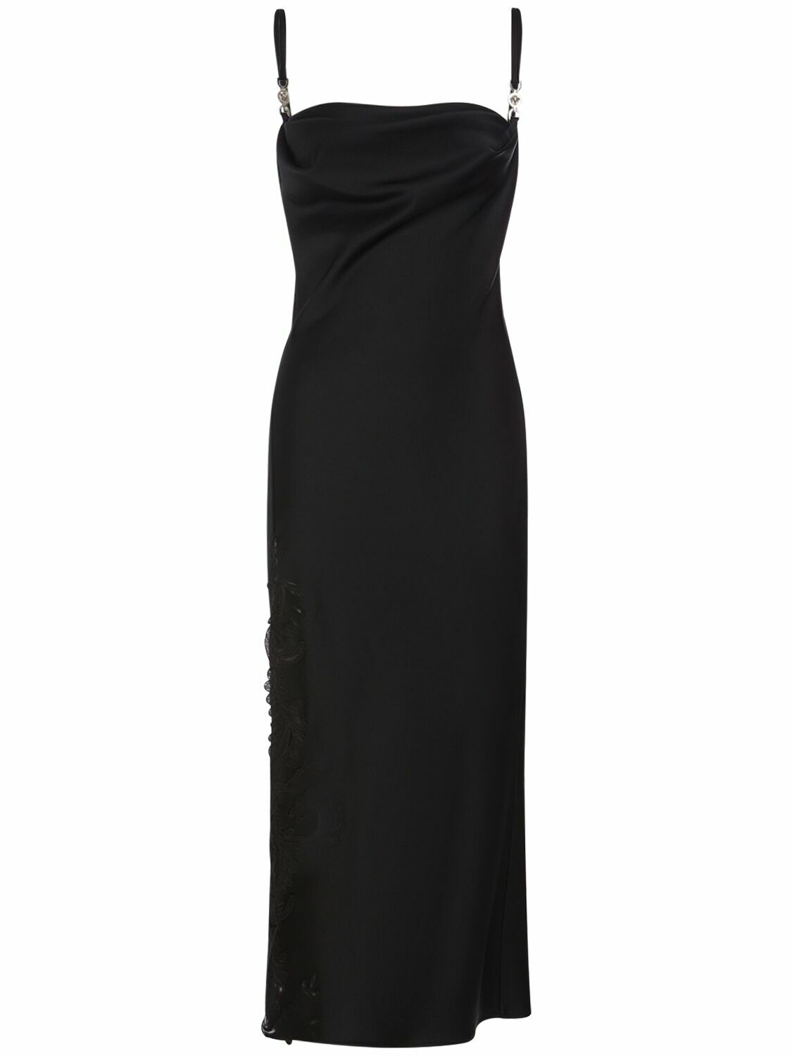 VERSACE - Satin & Lace Midi Dress Versace