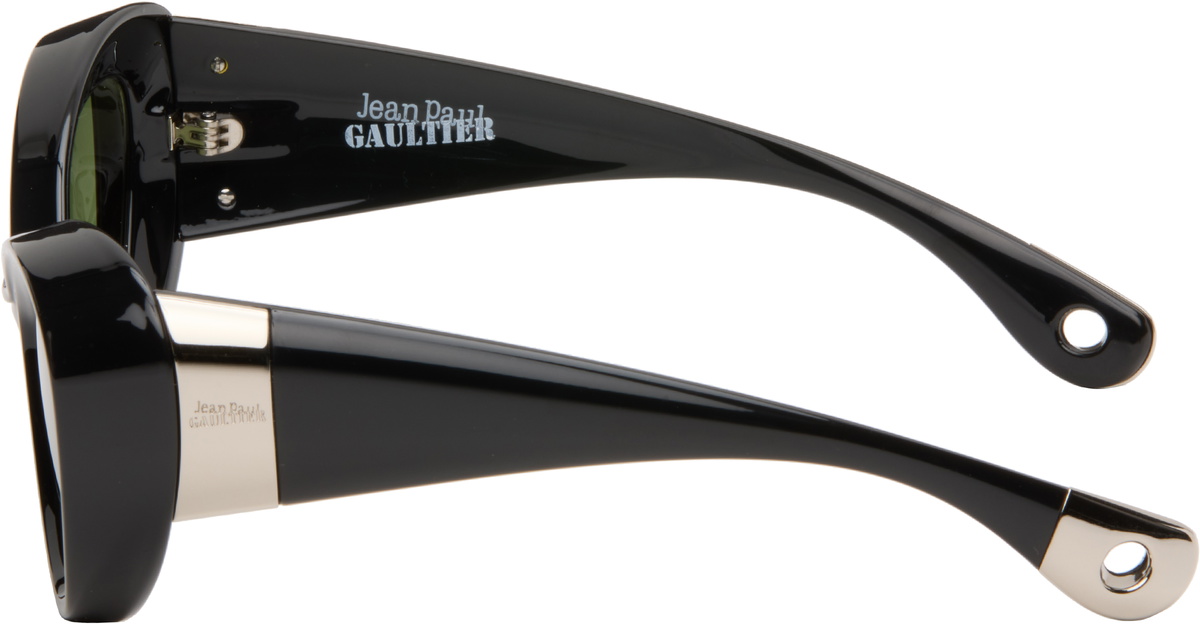 Jean Paul Gaultier Black 'The Parisian Cat' Sunglasses