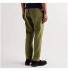 Beams F - Linen Drawstring Trousers - Green