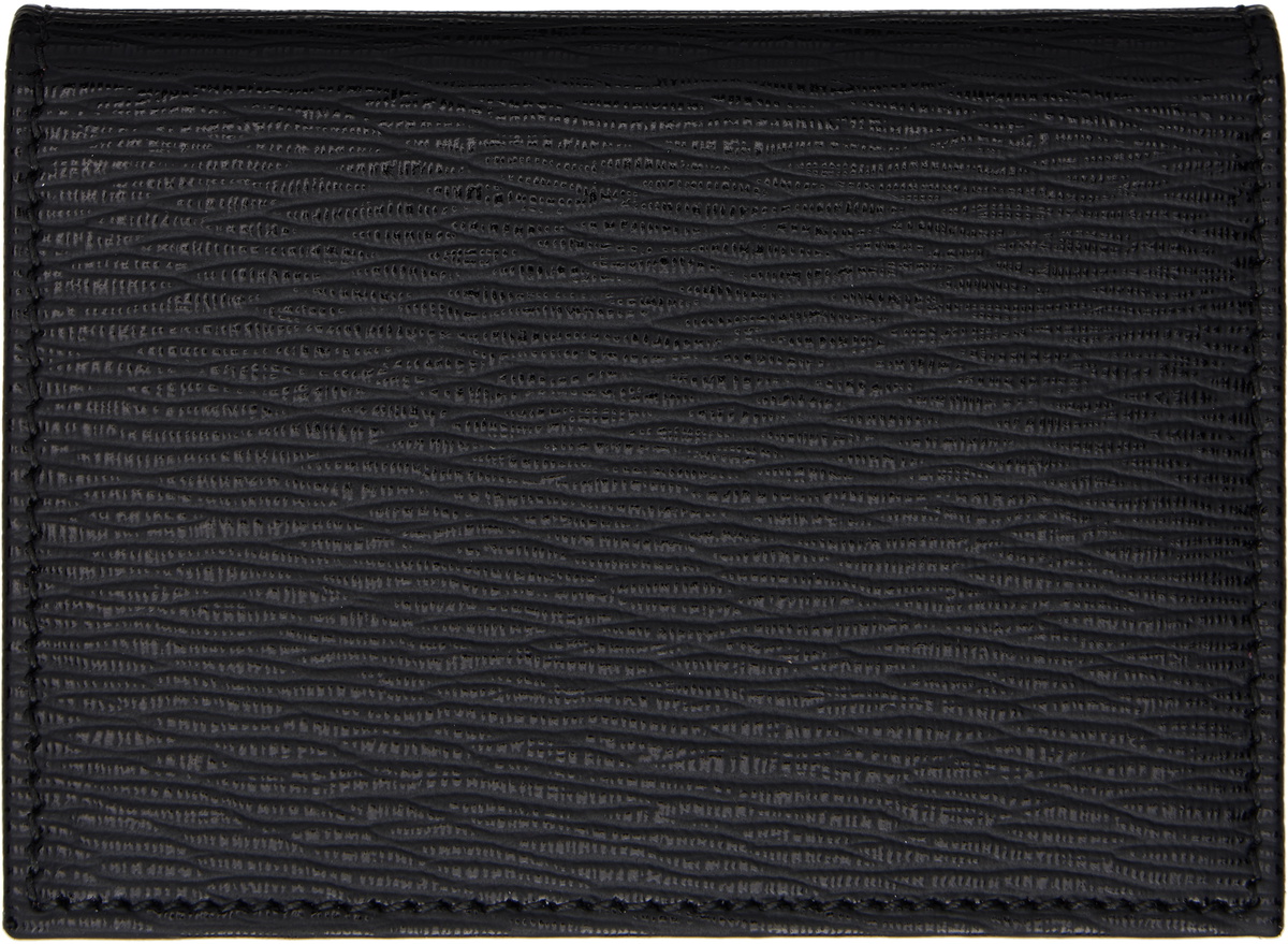 Ferragamo Black Gancini Credit Card Holder